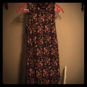 Lush floral turtleneck dress